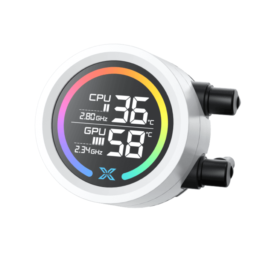 Xigmatek LK 240 Digital LCD Screen 240mm White | مبرد مائي احترافي زيقماتيك 240مم لون أبيض