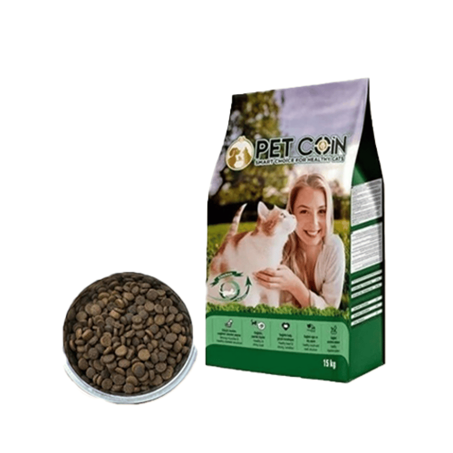 بيتكوين طعام جاف للقطط البالغة بنكهه الدجاج متعدد الاوزان