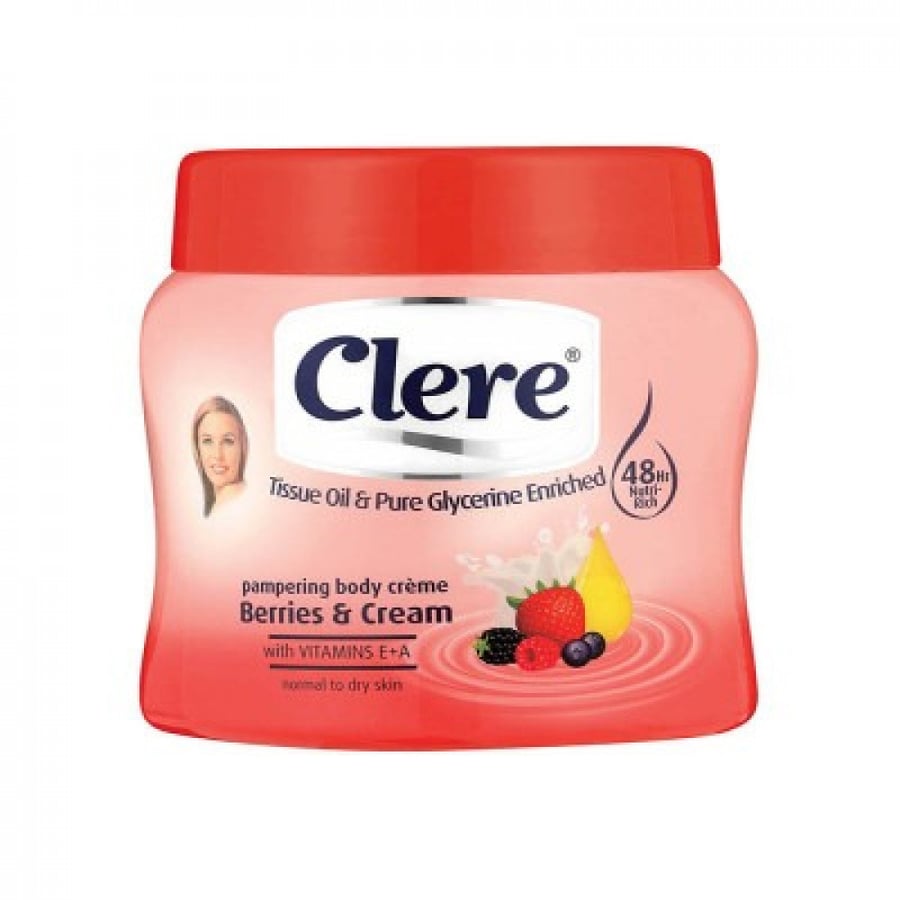 Clear - body cream with raspberry and cream 500ml