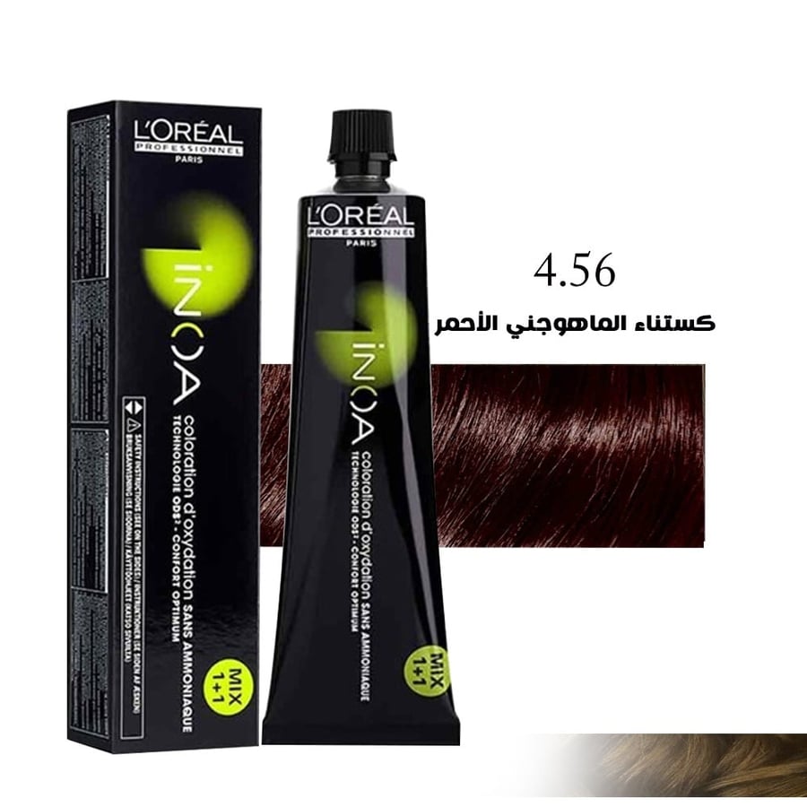 صبغة شعر  انوا من لوريال كستنائي مهجوني 4.56 احمر  60 جرام