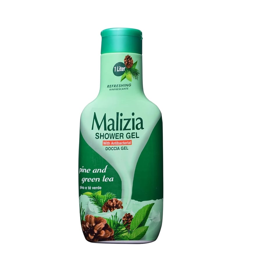 جل استحمام Malizia بالصنوبر والشاي الأخضر 1 لتر
