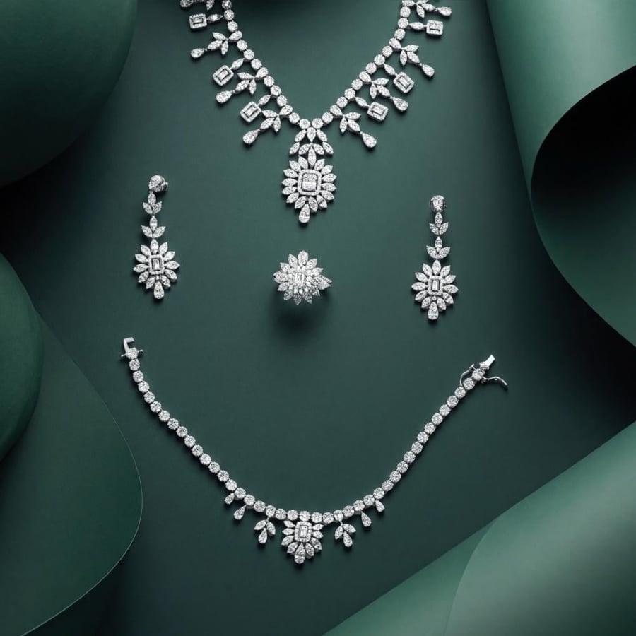 طقم فضة Diviné عيار 925 - جوليرا Gioielleria