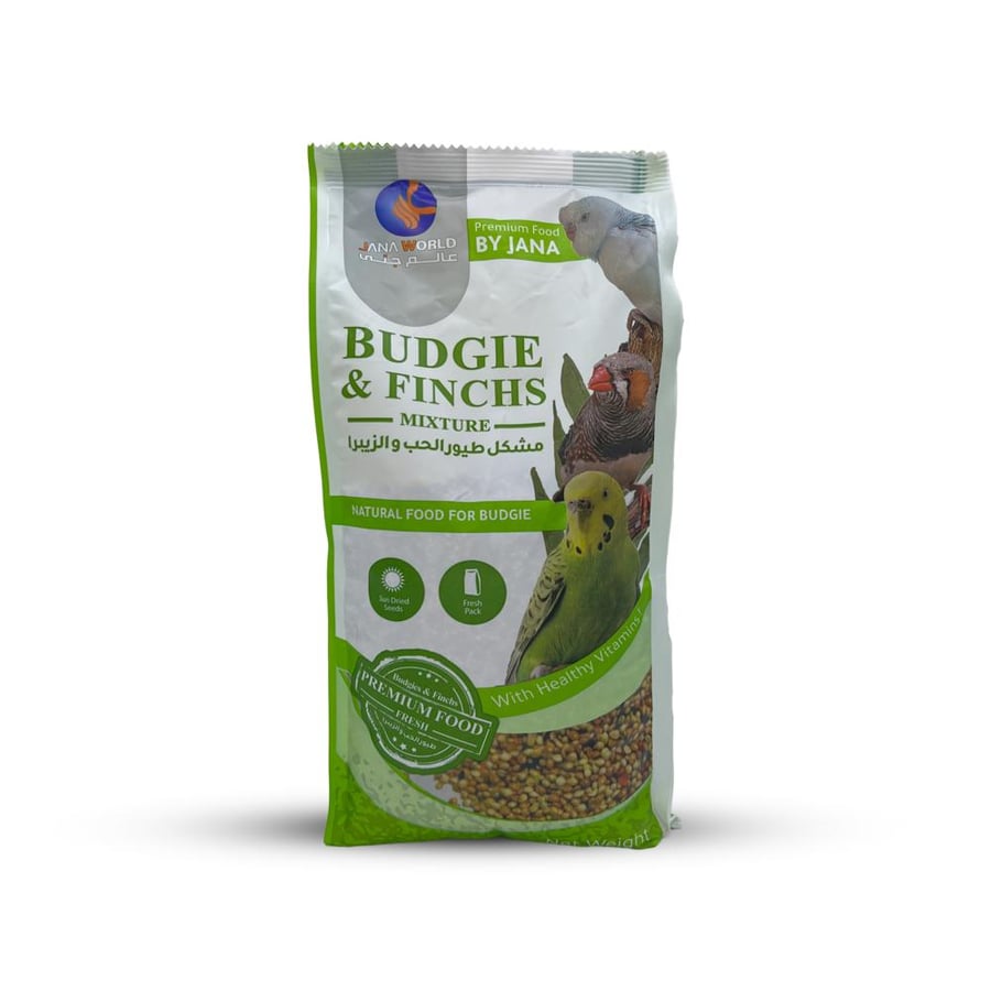 طعام ل طيور البادجي والزيبرا  Budgie & Finchs Mixture Food 1kg