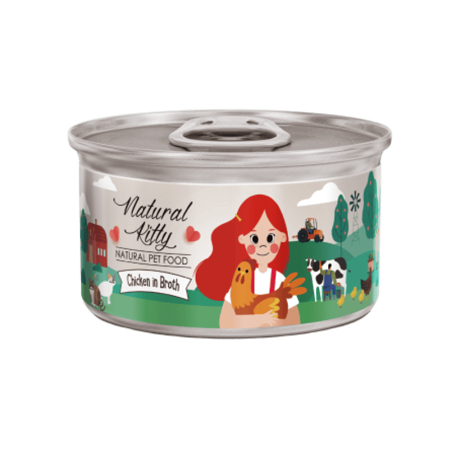 Natural Kitty Chicken in Broth 80g