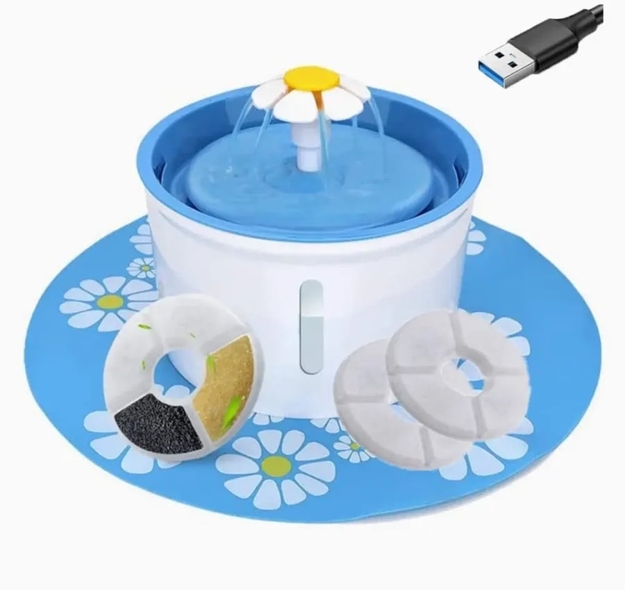 نافورة كهربائية مع فلتر لترشيح المياه Pet water Fountain