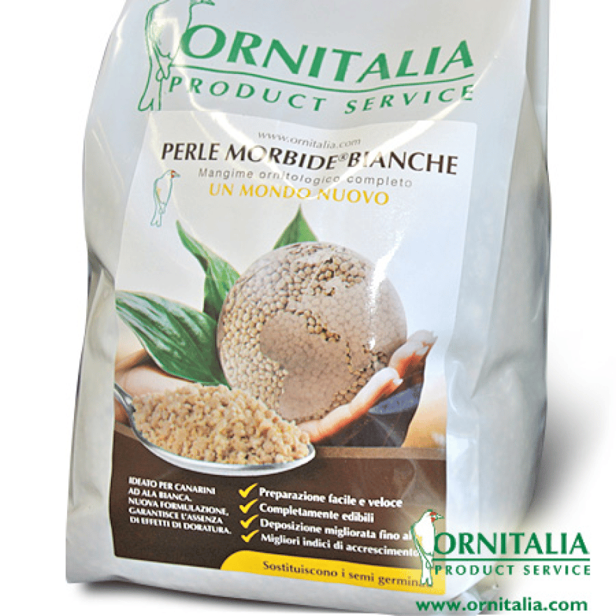 بديل المستنبت للكناري والحسون perle morbide bianche 800g