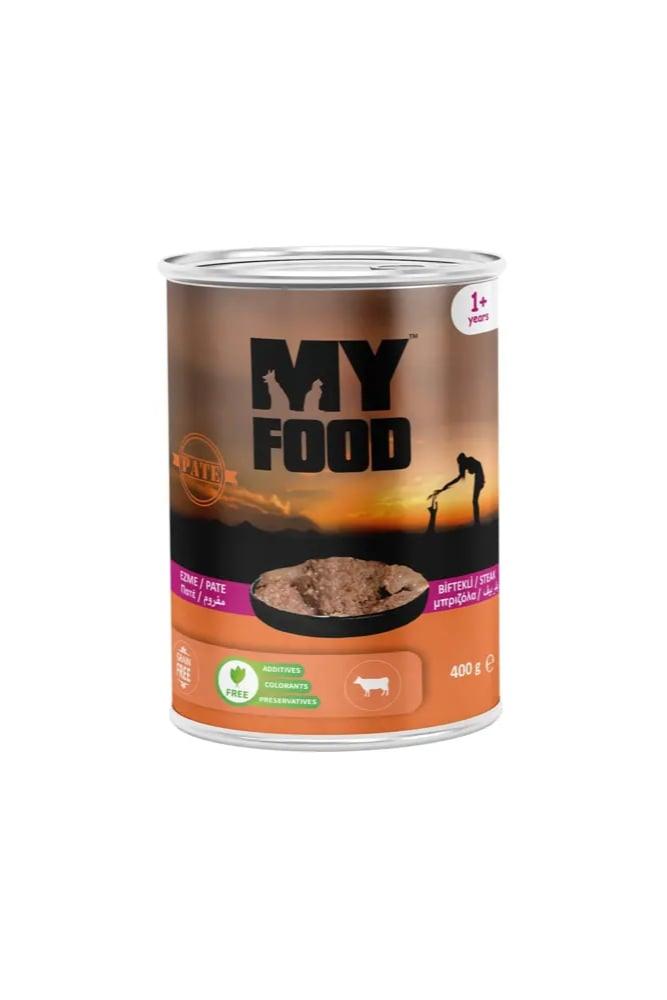 MY FOOD معلبات قطط لحم بقري قطع مع الجيلي  400g