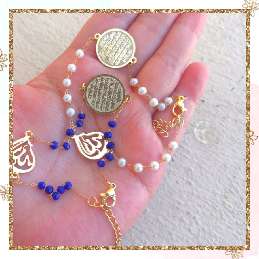 Round shaped stainless steel beaded bracelet