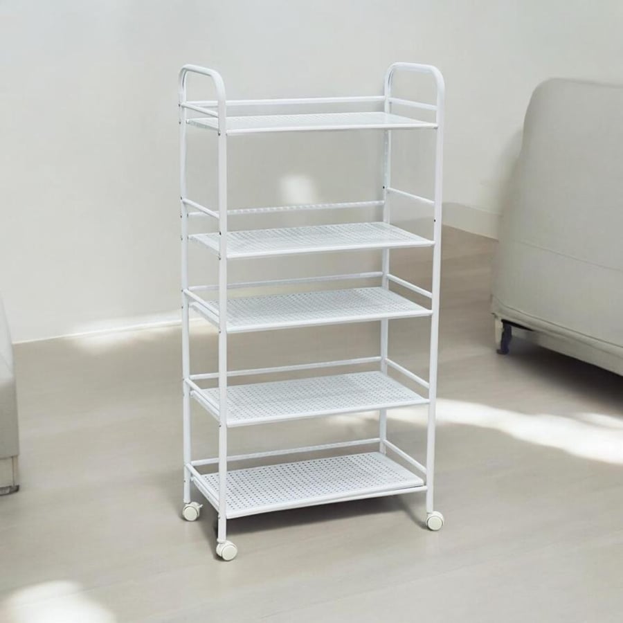 Iron storage car with wheels – practical, durable, and smart ventilation