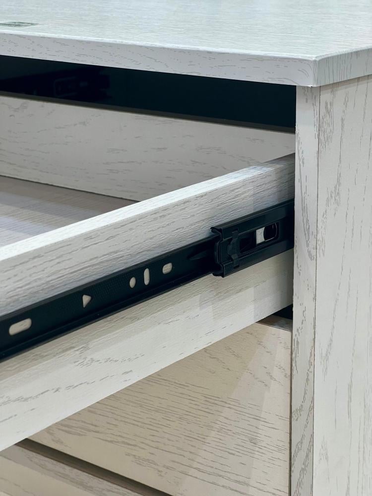 Side table with drawer and open shelf – modern wooden design