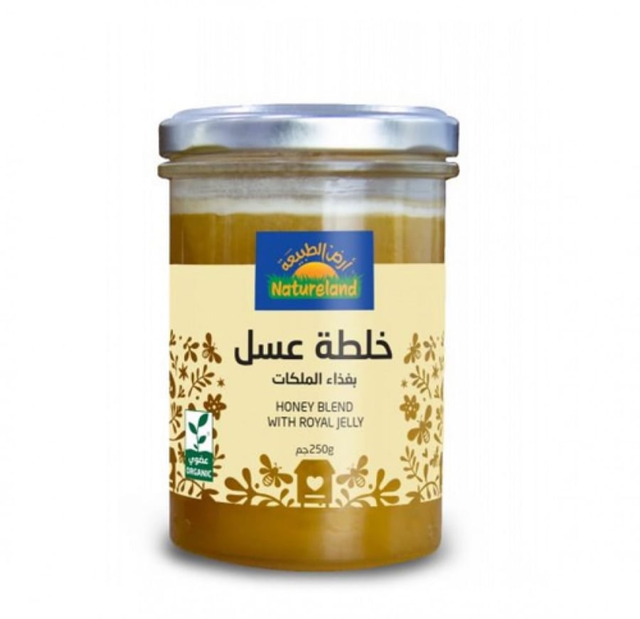 خلطة عسل بغذاء ملكات النحل أرض الطبيعة 250 غرام