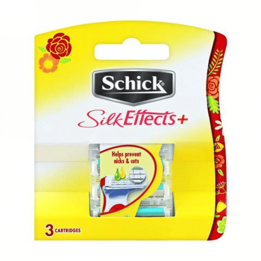 Shick Silk Effect blade replacement for a smooth shave, 3 pieces