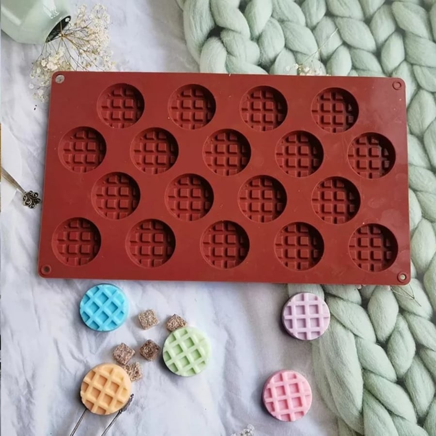 Silicone bowl, round mini waffle