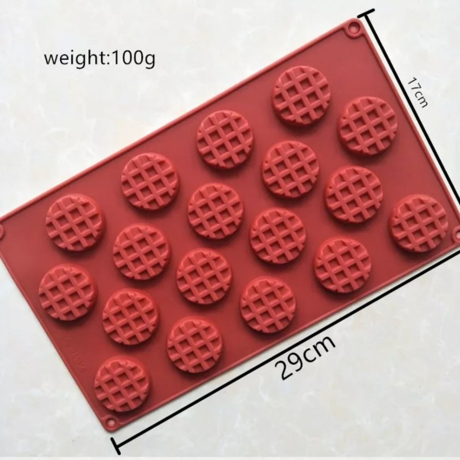 Silicone bowl, round mini waffle