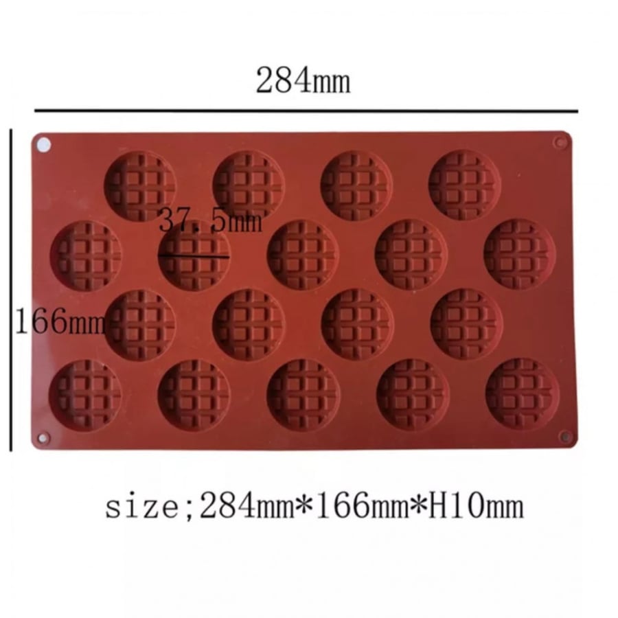 Silicone bowl, round mini waffle