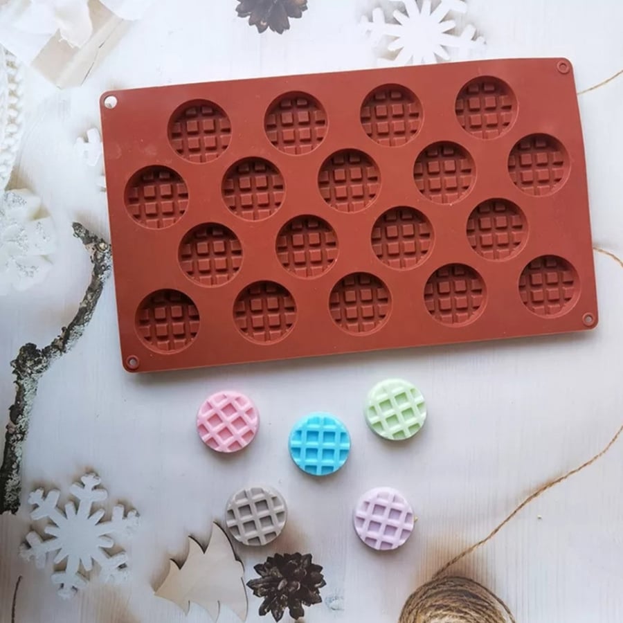 Silicone bowl, round mini waffle