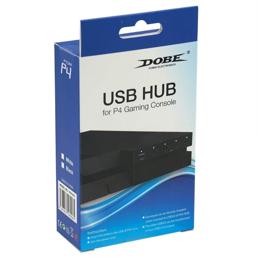 Mcbazel DOBE External 2 to 5 Port High Speed USB HUB 3.0 Extend Adapter with LED Indicators for PS4 Console [NOT for PS4 Slim Pro]