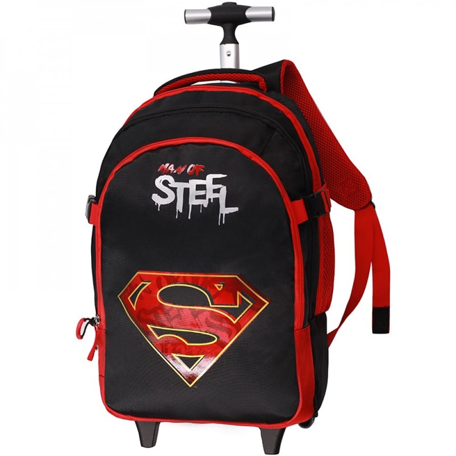 Trolley Bag 18.5 Inch Black With Pencil Case - Superman