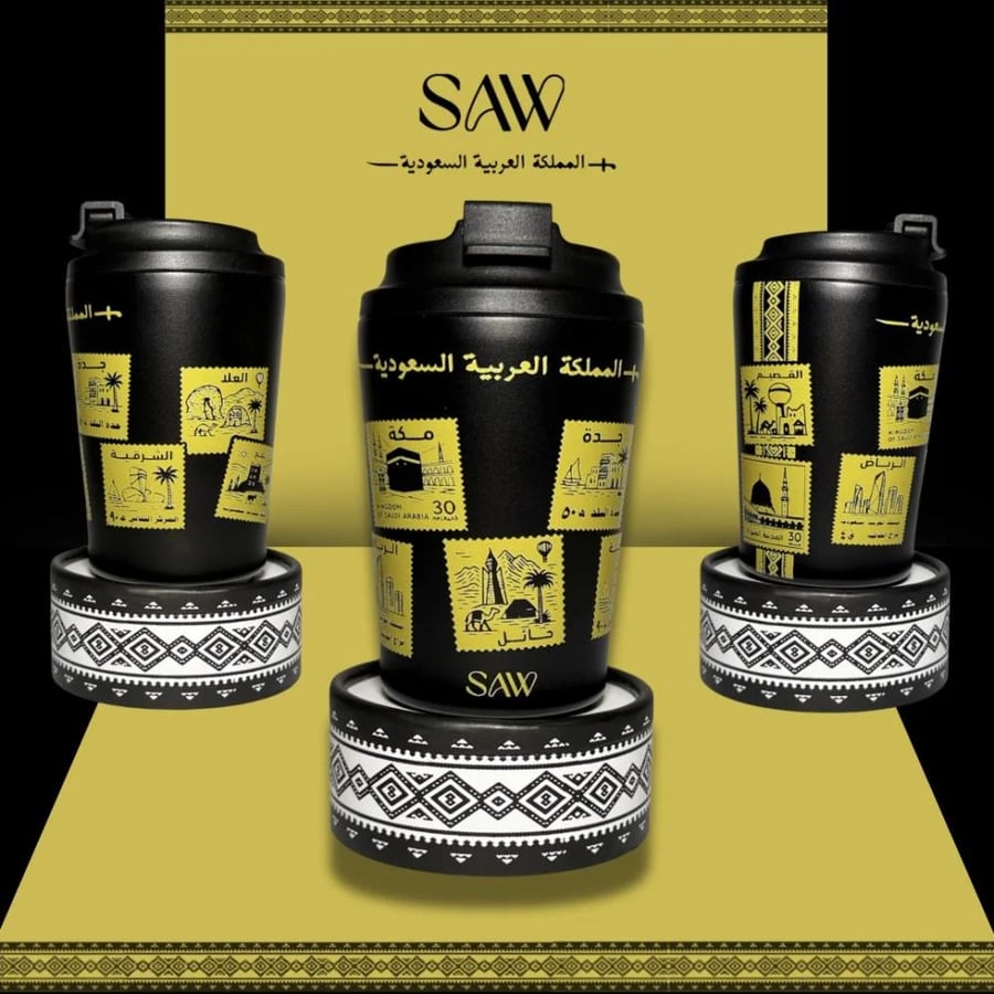 مق طوابع الوطن 8oz - اسود