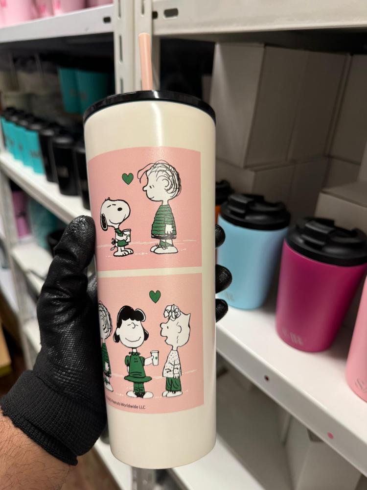 مق starbucks x peanuts وردي بارد ( ماستر كوالتي )