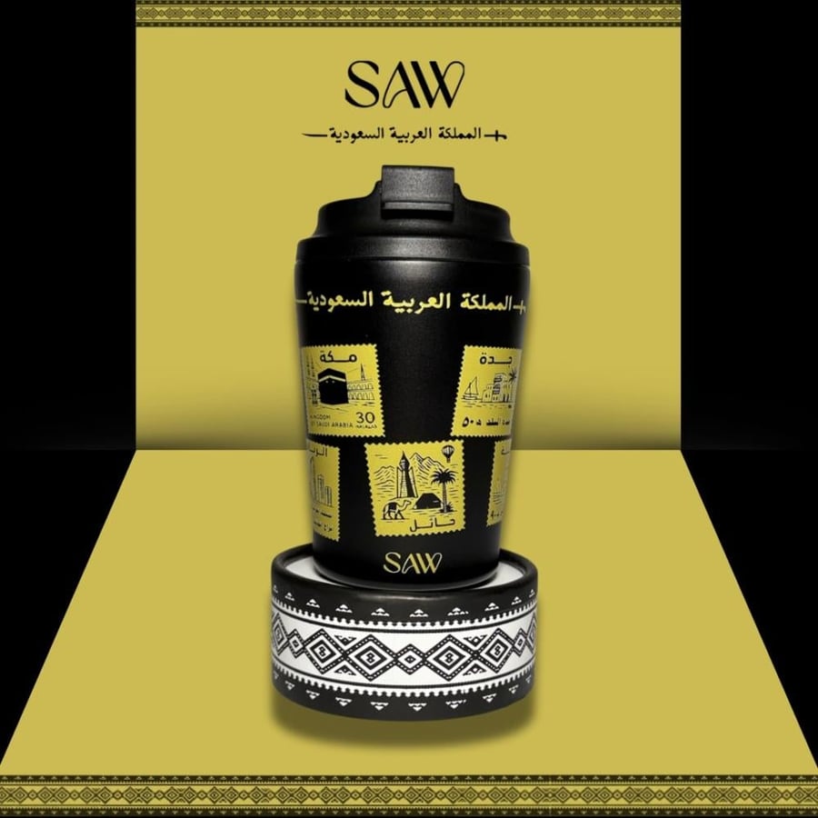 مق طوابع الوطن 8oz - اسود