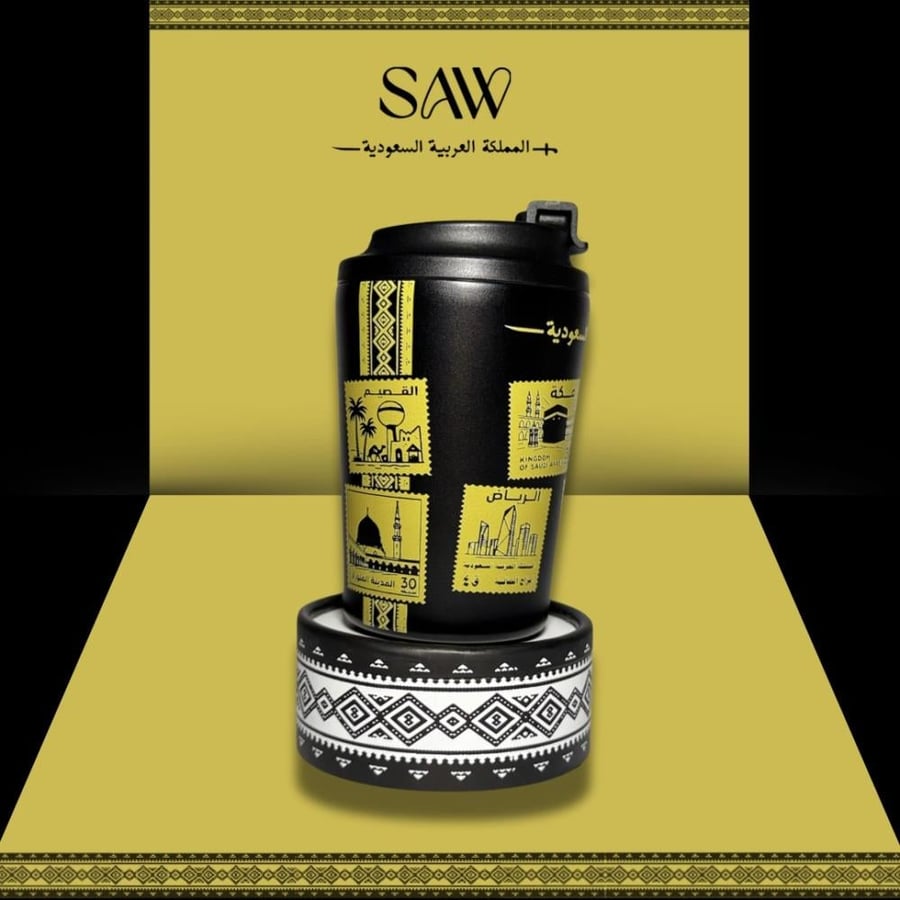 مق طوابع الوطن 8oz - اسود