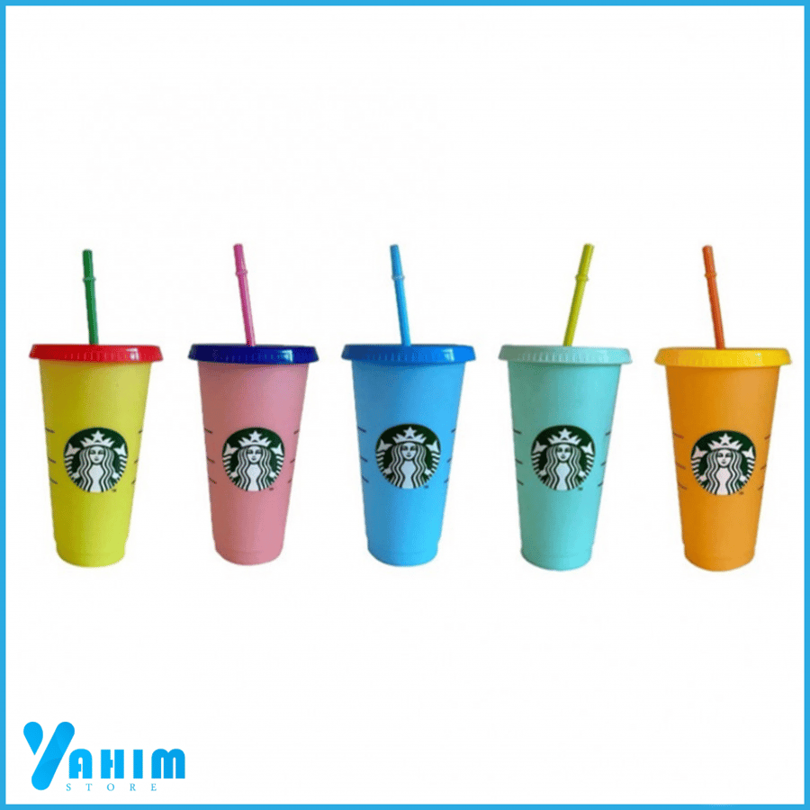 Set of 5 Starbucks cups that change color with cold, second edition