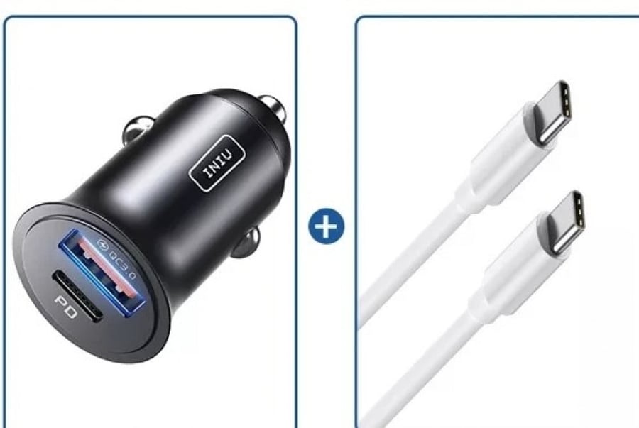 شاحن جوال  USB و PD سياره 12فولت