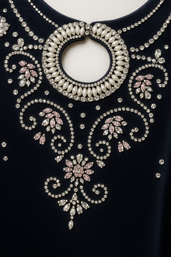 the embroidery on the galabeya