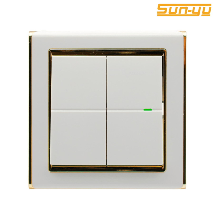 مفتاح مزدوج أبيض ذهبي SUNYU8