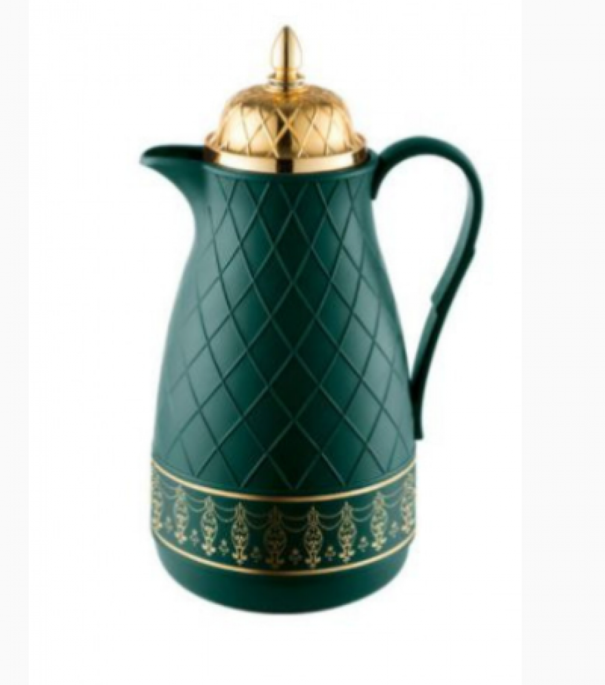 قارورة بغطاء ذهبي أخضر / ذهبي