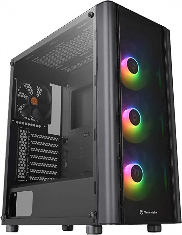 هيكل برج متوسط من Thermaltake V250 مزامنة اللوحة الأم ARGB ATX مع مروحة RGB قابلة للتعديل