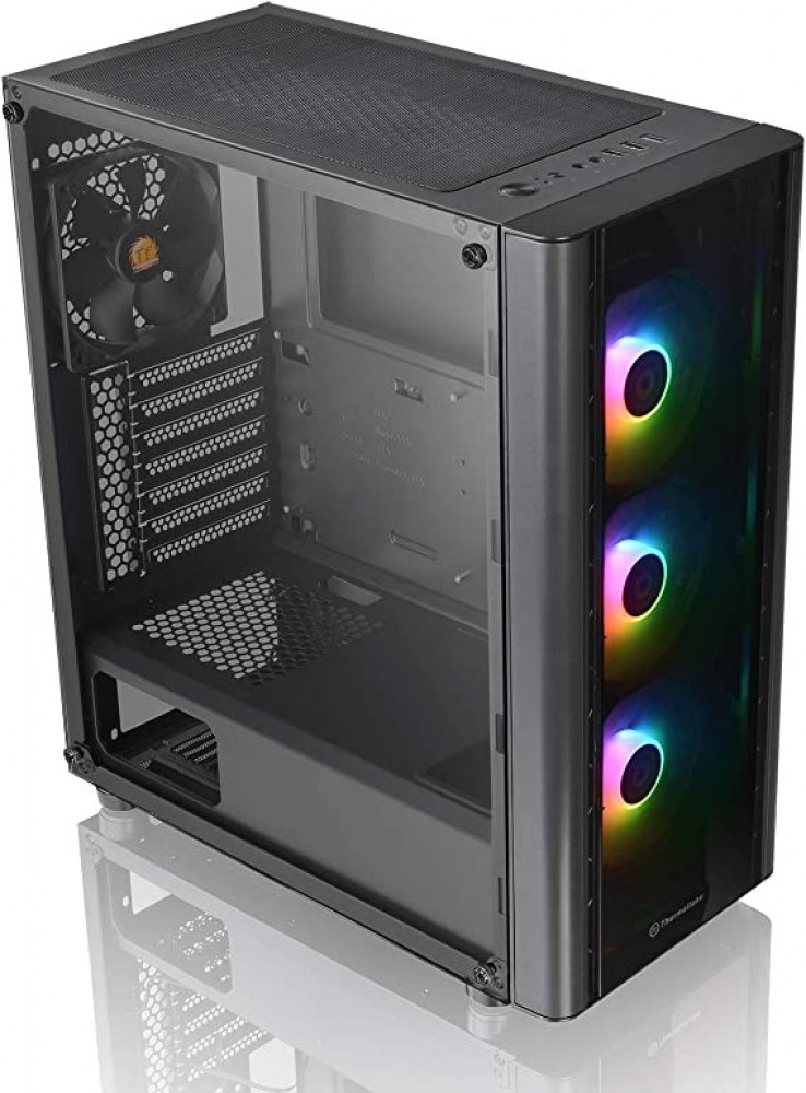 هيكل برج متوسط من Thermaltake V250 مزامنة اللوحة الأم ARGB ATX مع مروحة RGB قابلة للتعديل