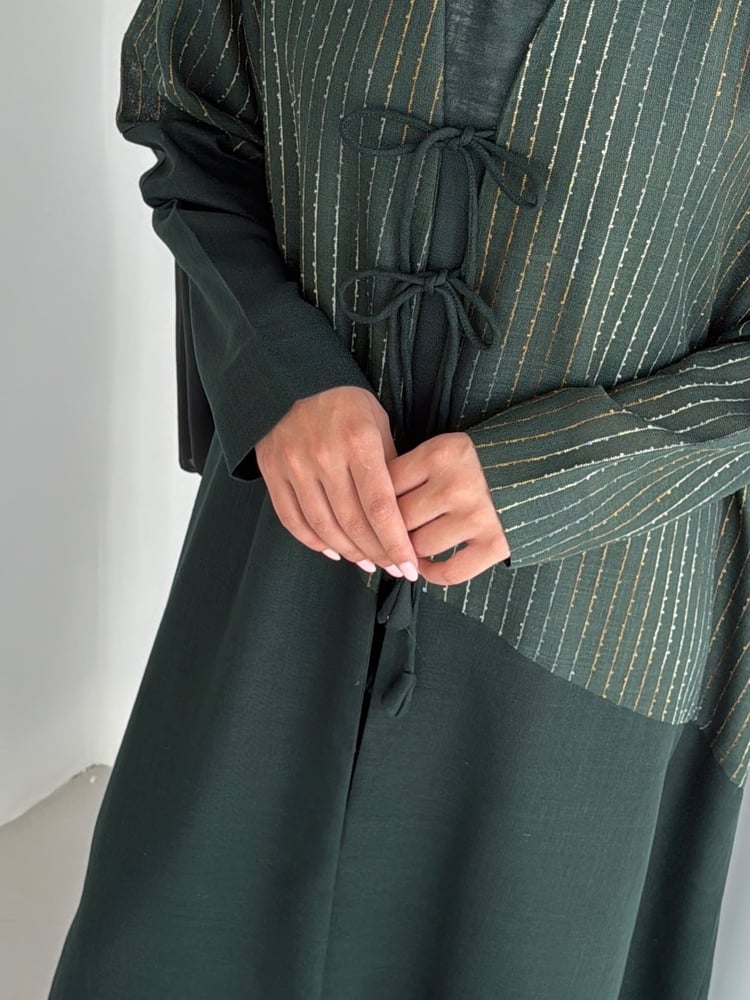 Linen Petroleum Abaya - R11