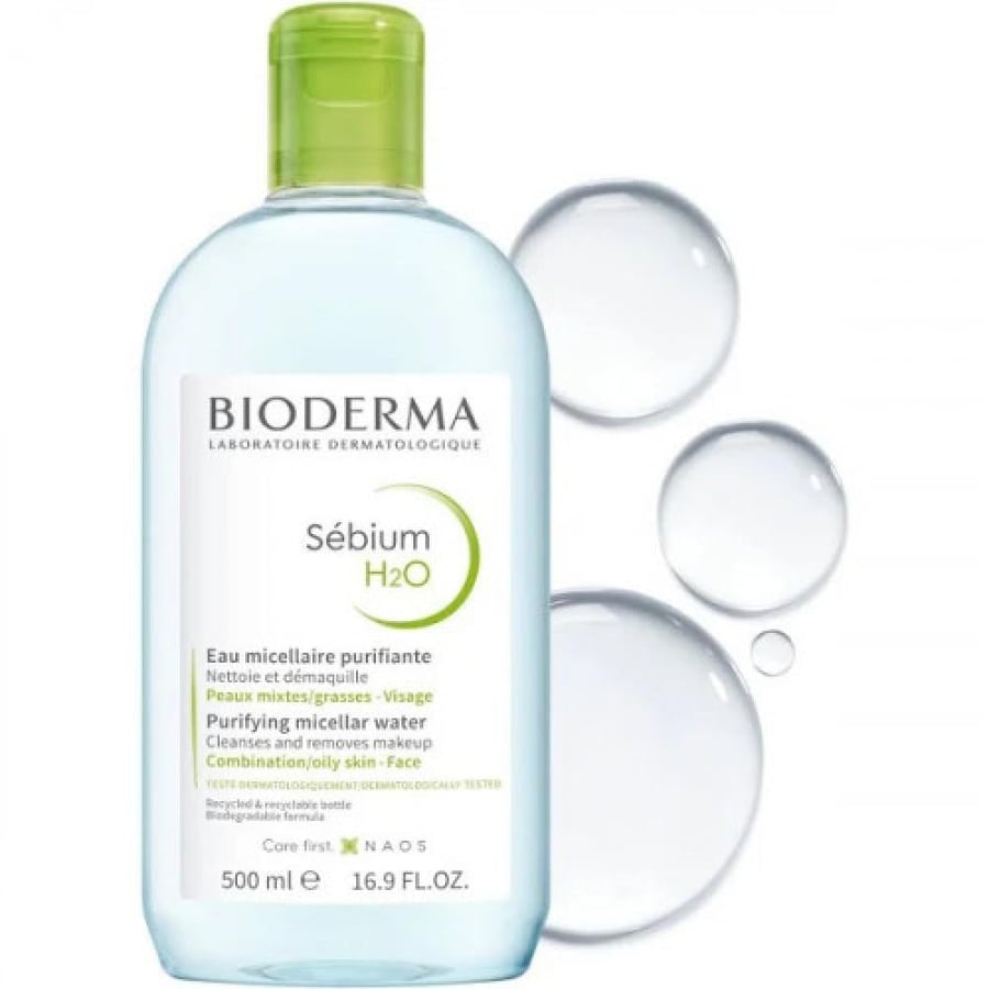 بيوديرما محلول تنظيف و ازالة مكياج للبشرة المختلطة Sebium H2O مل 500