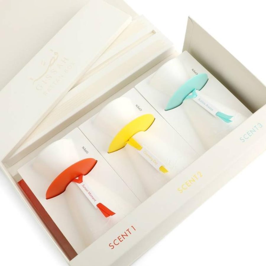 صندوق مجموعة معطرات قصة Qissa Diffuser Set الانيقة 3 فواحات