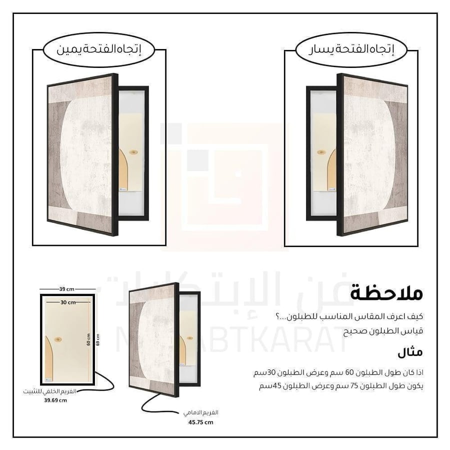 لوحة اسلامية لتغطية طبلون الكهرباء بتصميم مودرن