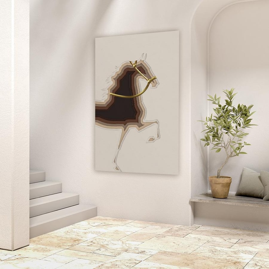 لوحة خيل تصميم مودرن-لوحات الخيل-فن الابتكارات للوحات الجدارية