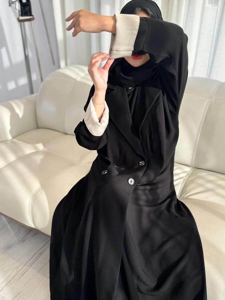 عباية كشخه كريب تصميم بليزر لإطلالة عصرية