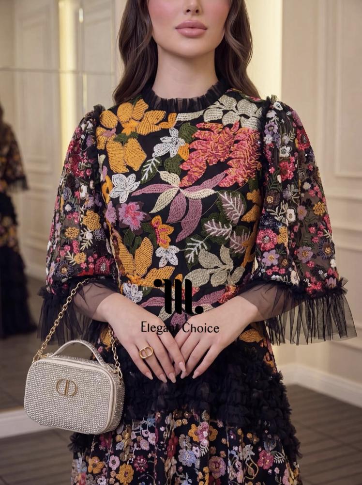 فستان سهره ملون (199#)