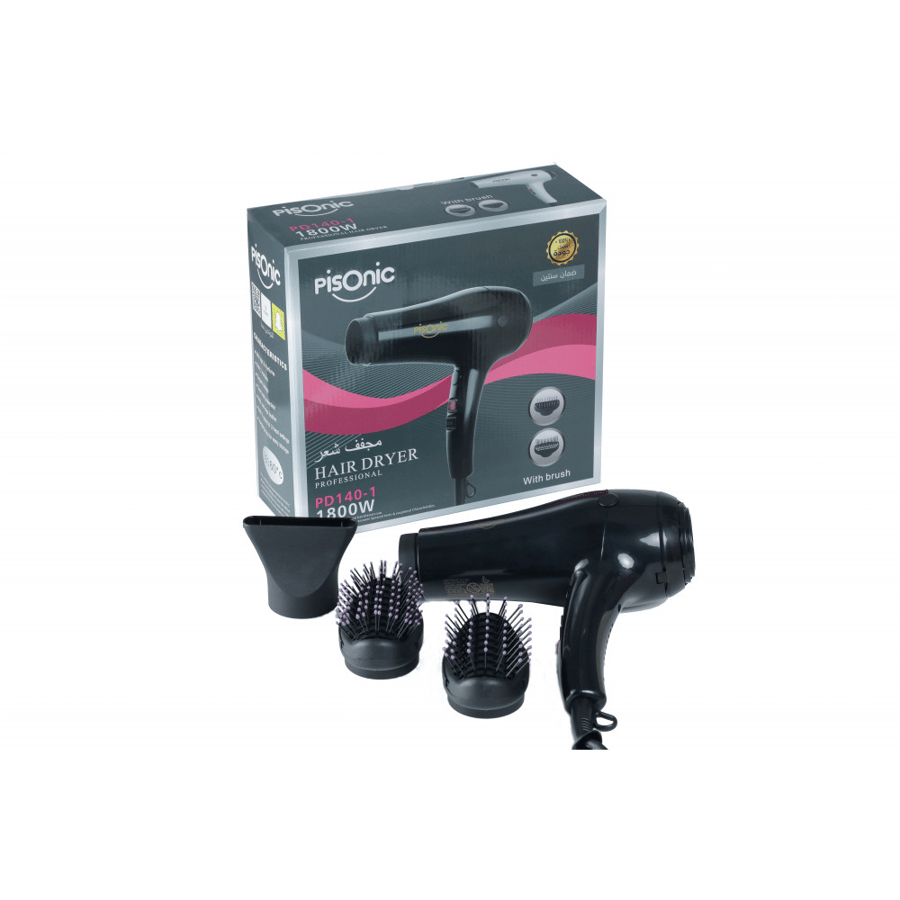 Hair dryer 1800 watts with two brushes