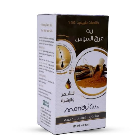 ماندي زيت عرق السوس للشعر والبشرة 125 مل