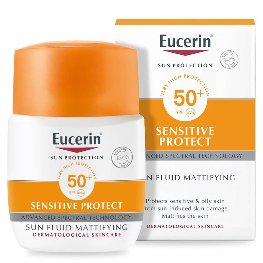 يوسرين سائل لحماية البشرة الحساسة من الشمس وزالة اللمعة SPF 50+