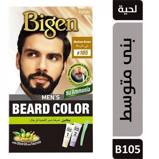 بيجن صبغة شعر اللحية بني متوسط للرجال 105