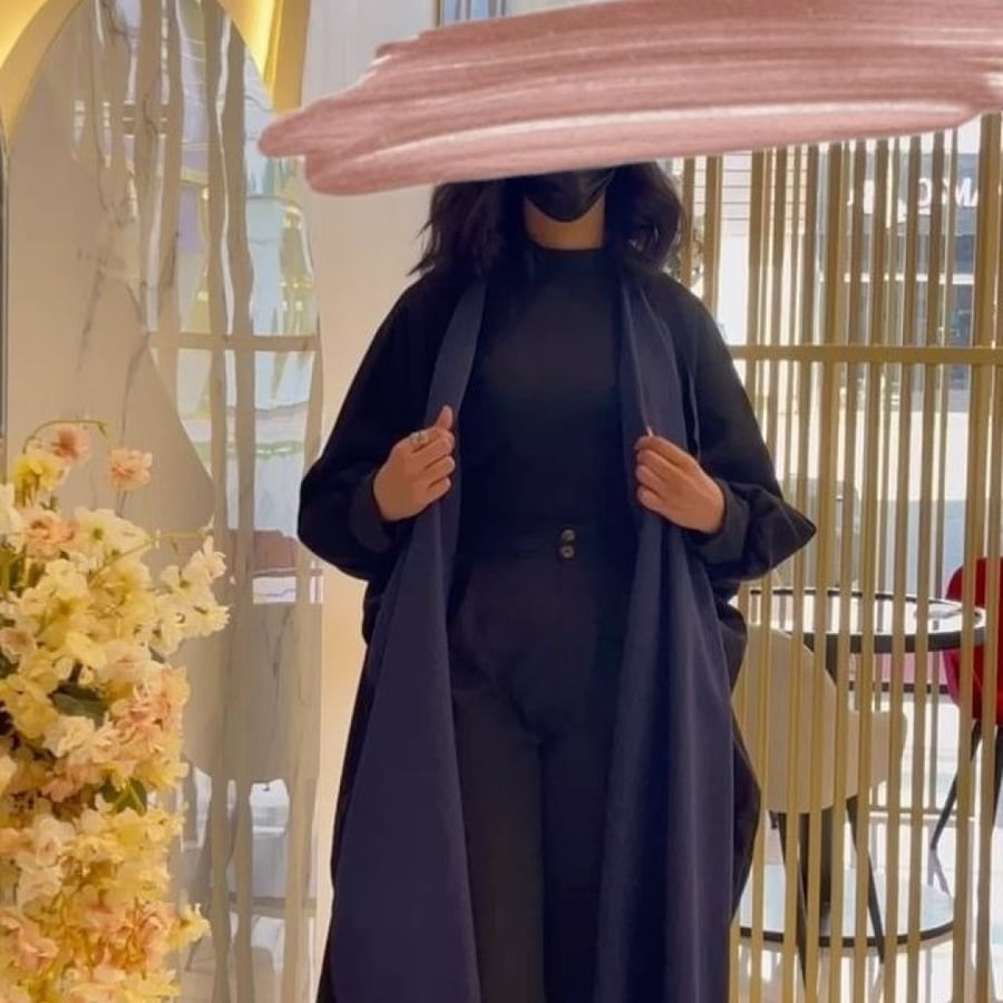 عبايه دبل فيس اسود xكحلي