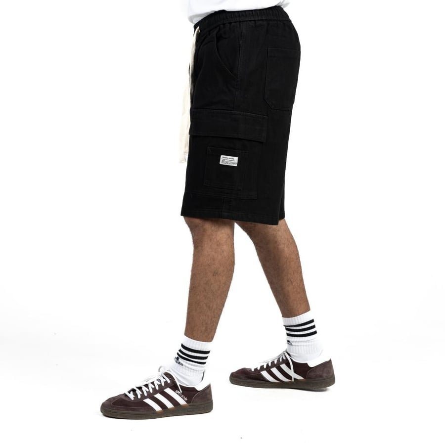 Black jeans shorts