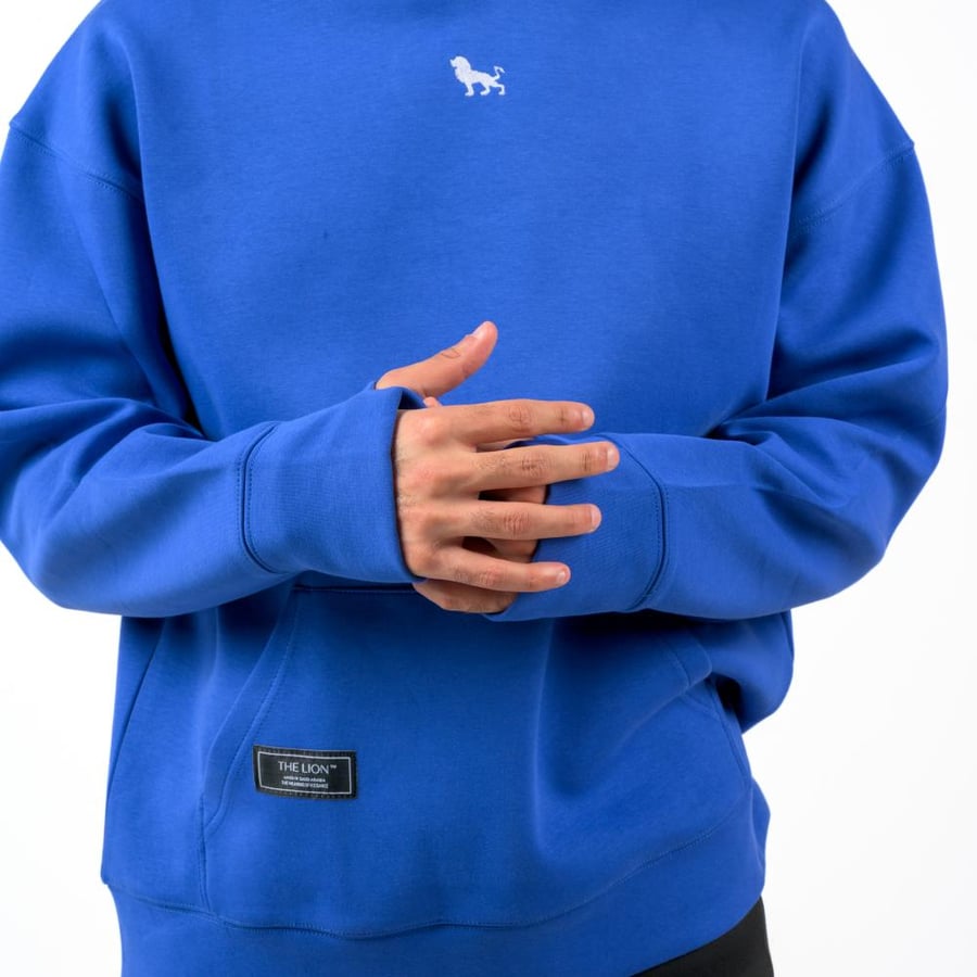 Blue hoodie