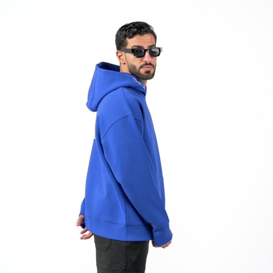 Blue hoodie