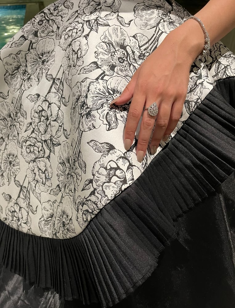 Noir Cascade Gown