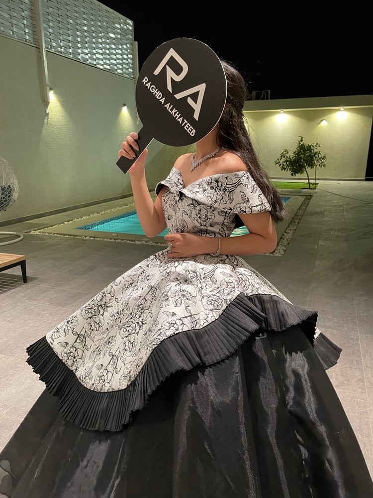 Noir Cascade Gown
